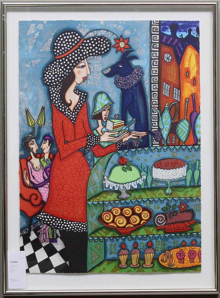 FÄRGLITOGRAFI, signerad och numrerad, "Ritorno", Angelica Wiik, 249/260.