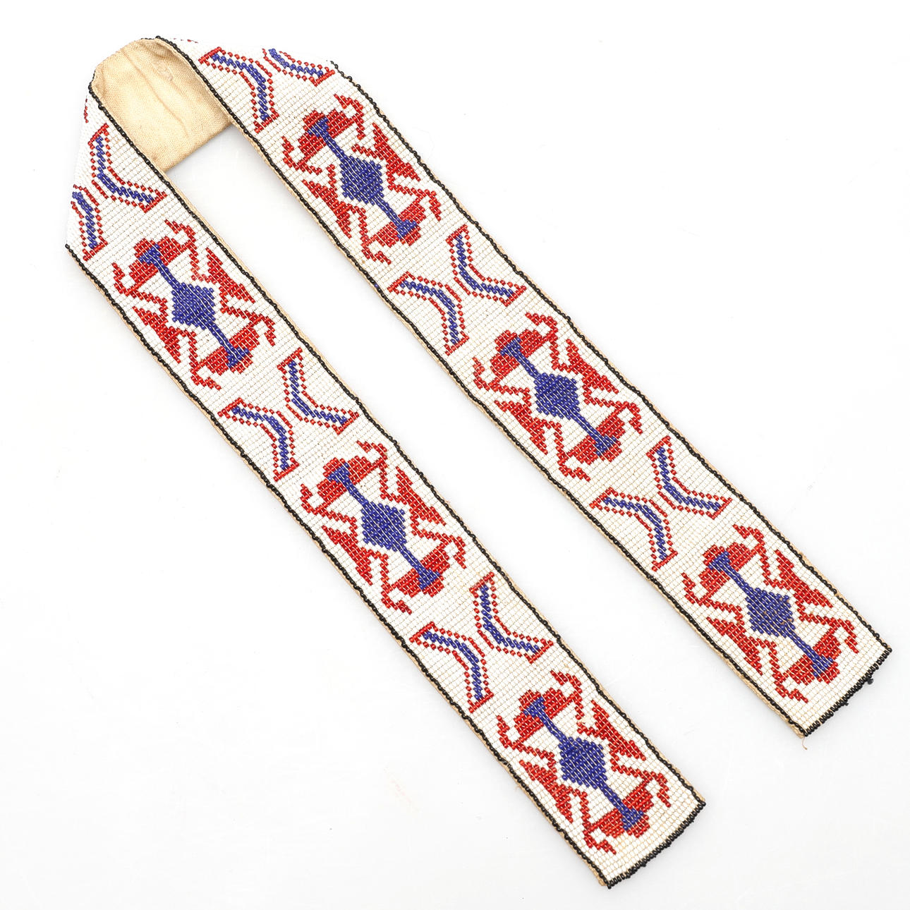 A NAVAJO BEADWORK PANEL.