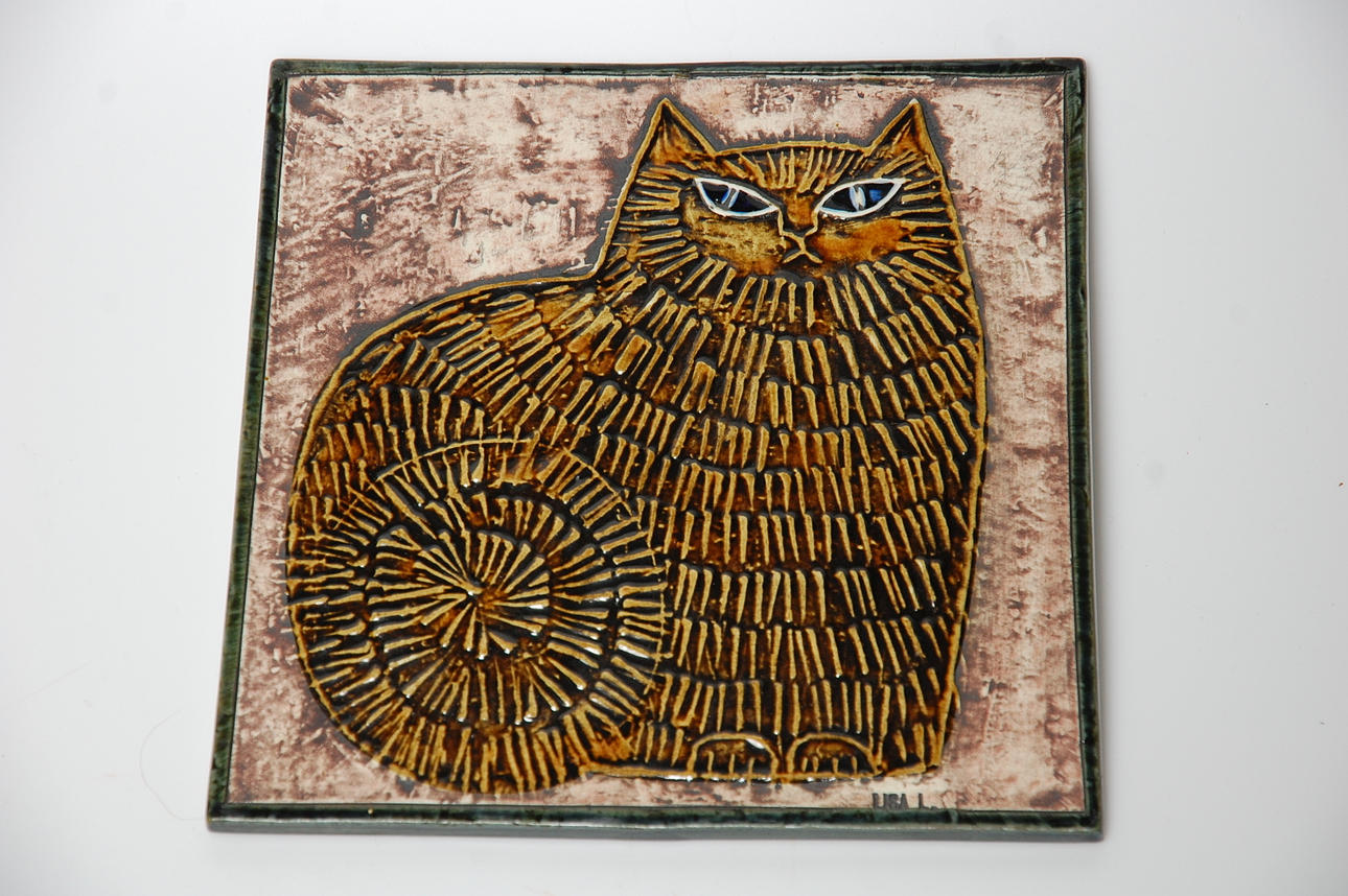 LISA LARSSON. VÄGGRELIEF, signerad , Lisa L, Gustavsberg.