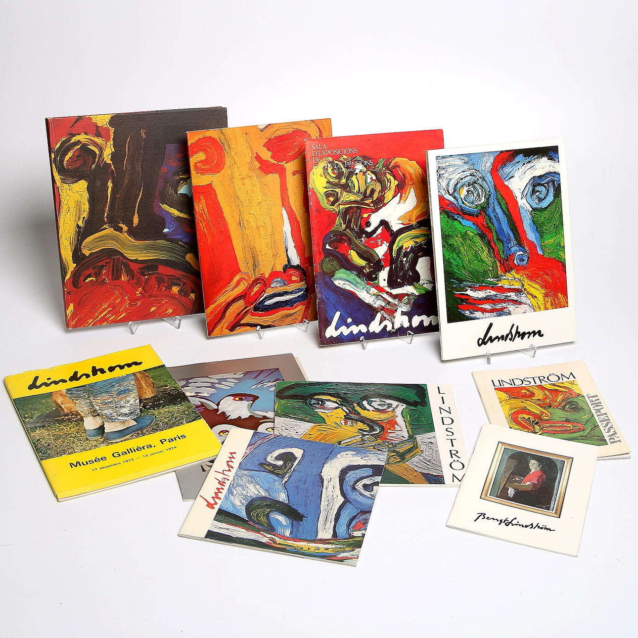 KONSTBÖCKER/KATALOGER, 9 st, Bengt Lindström.