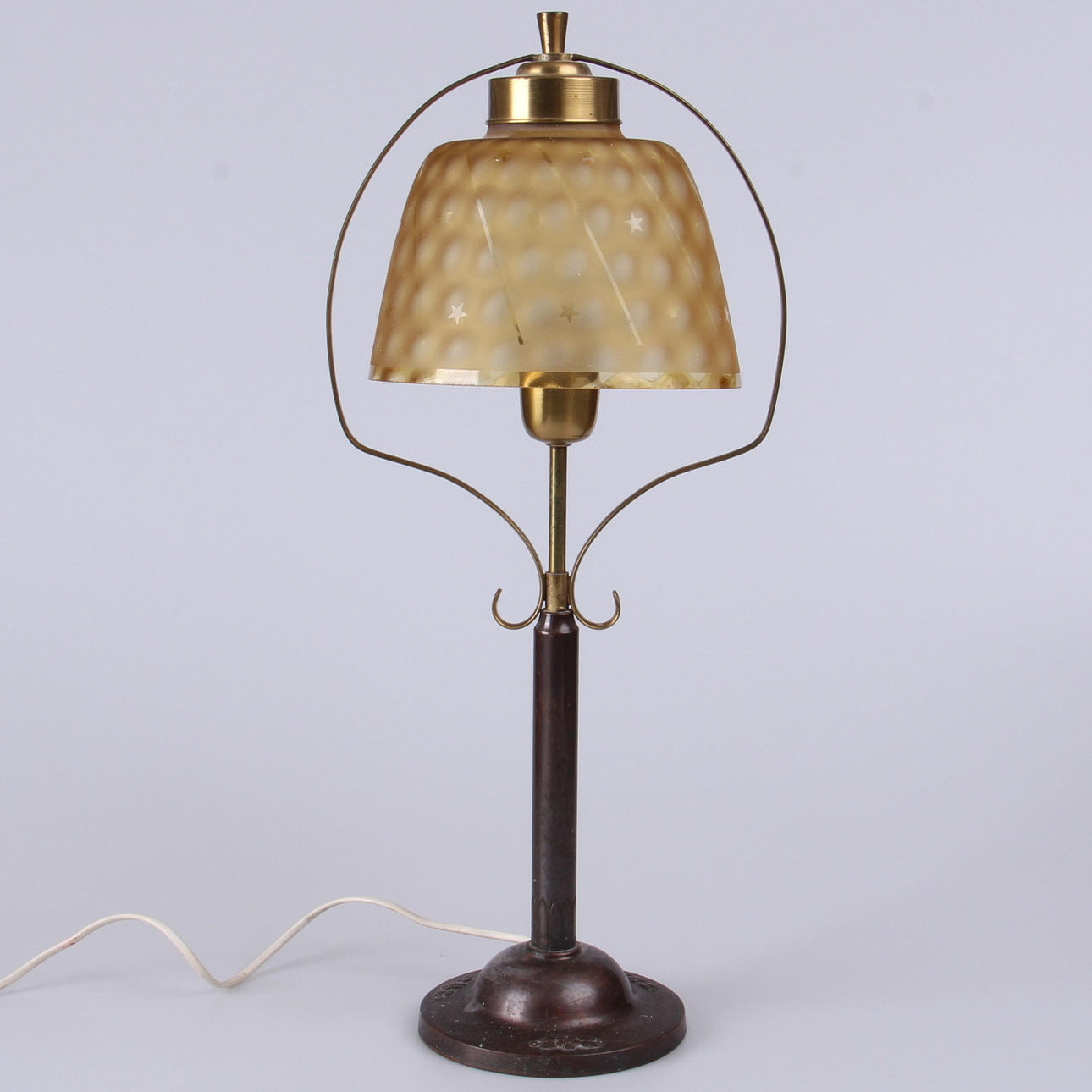 BORDSLAMPA, jugend, mässing, koppar, 1900-talets första hälft.