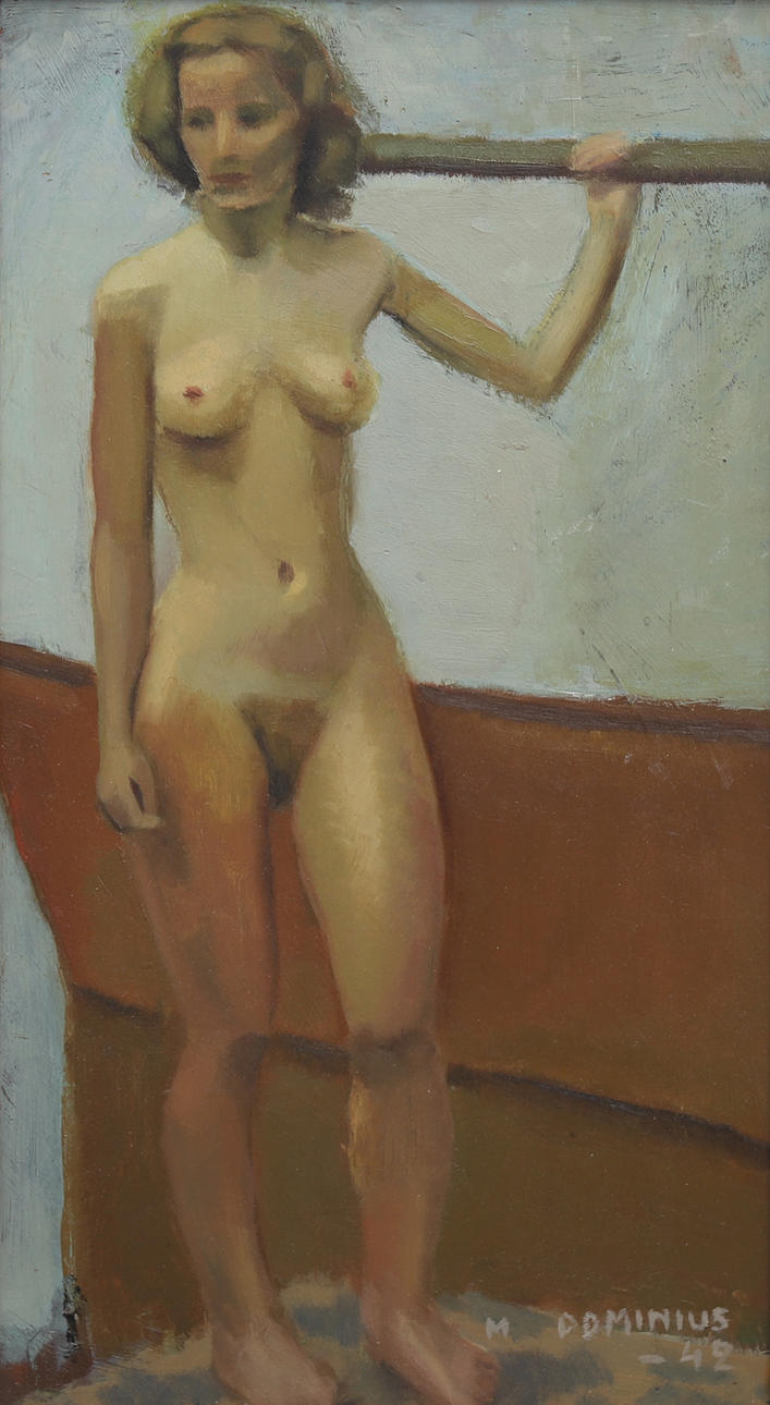 MARTHA DOMINIUS. WOMAN ACT, signed and dated -42.