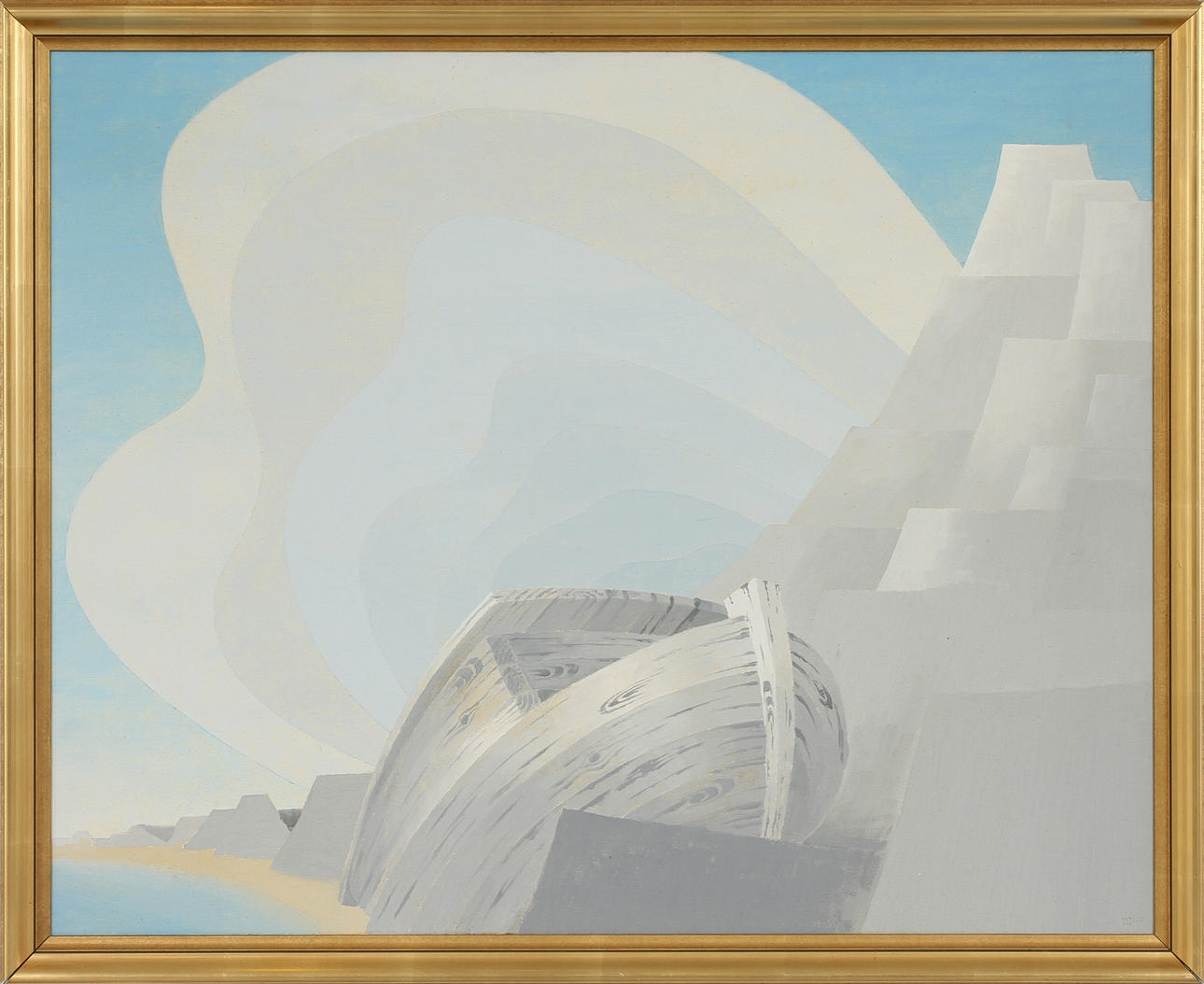 STIG VIDI ÅSBERG. "Ararat 1977" Olja på duk, signerad Vidi.