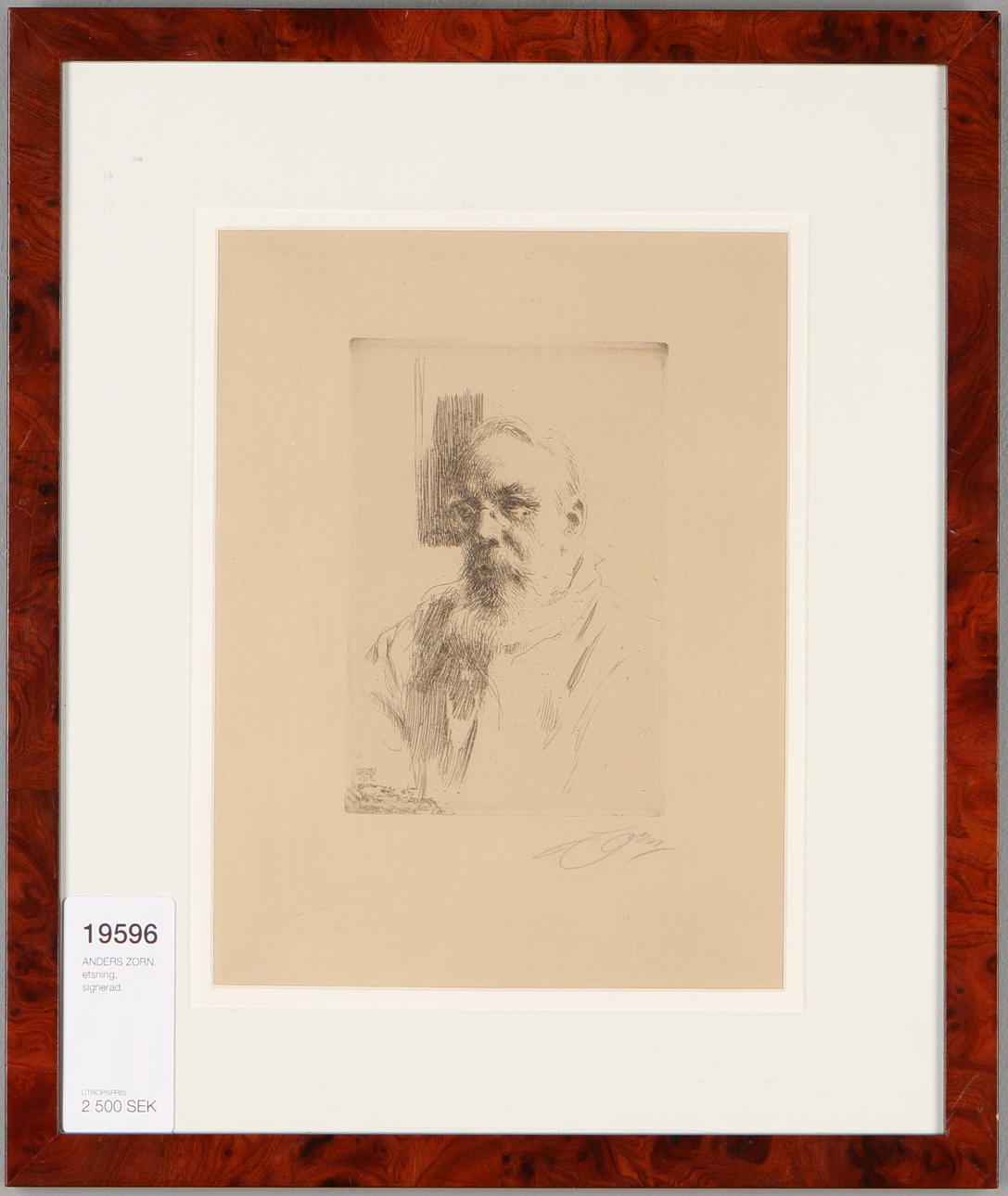 ANDERS ZORN. etsning, signerad.
