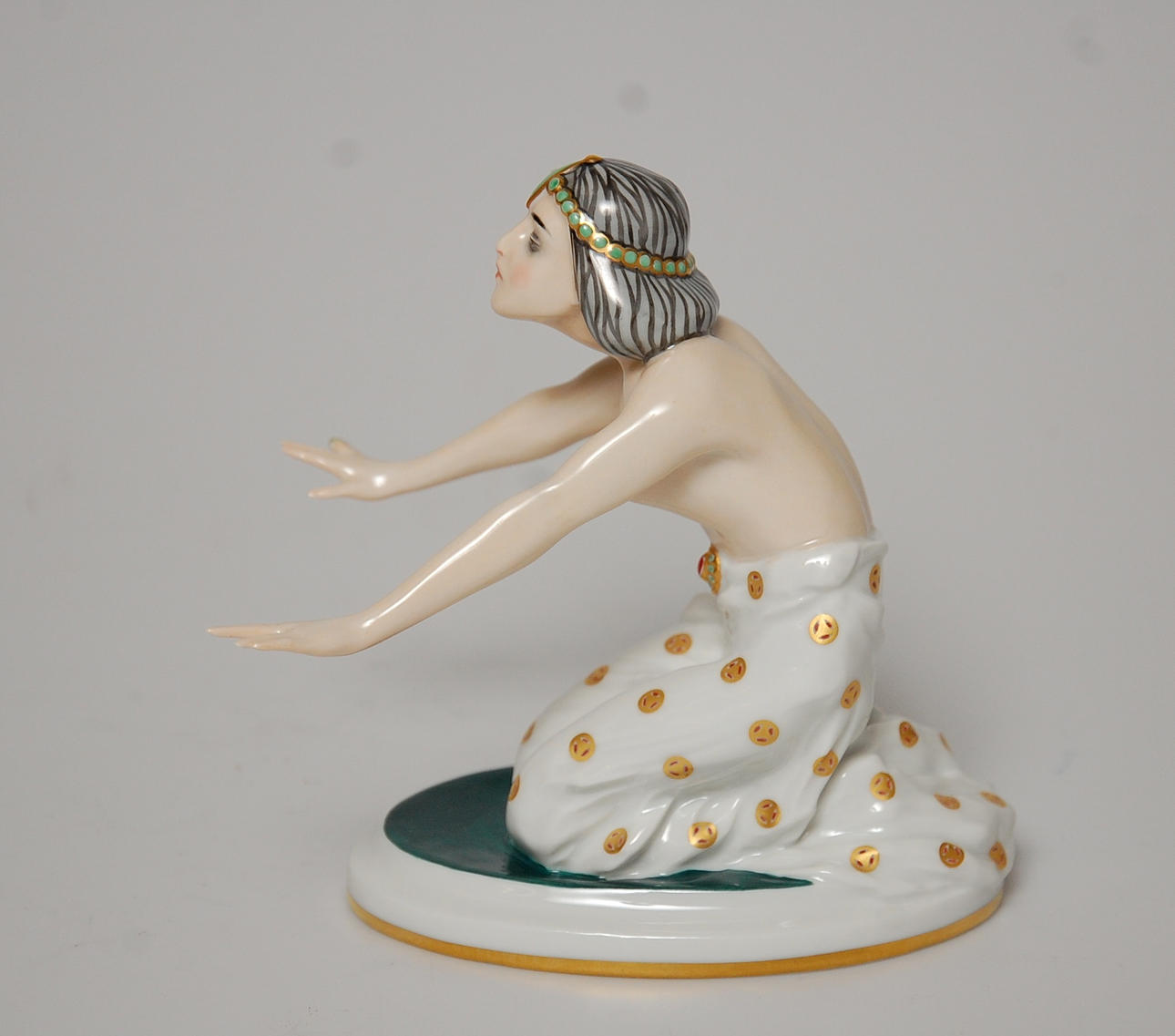 FIGURIN, porslin, Art Deco, 1920-tal " Indian dancer " design Selb Berthold Boess, Rosenthal.