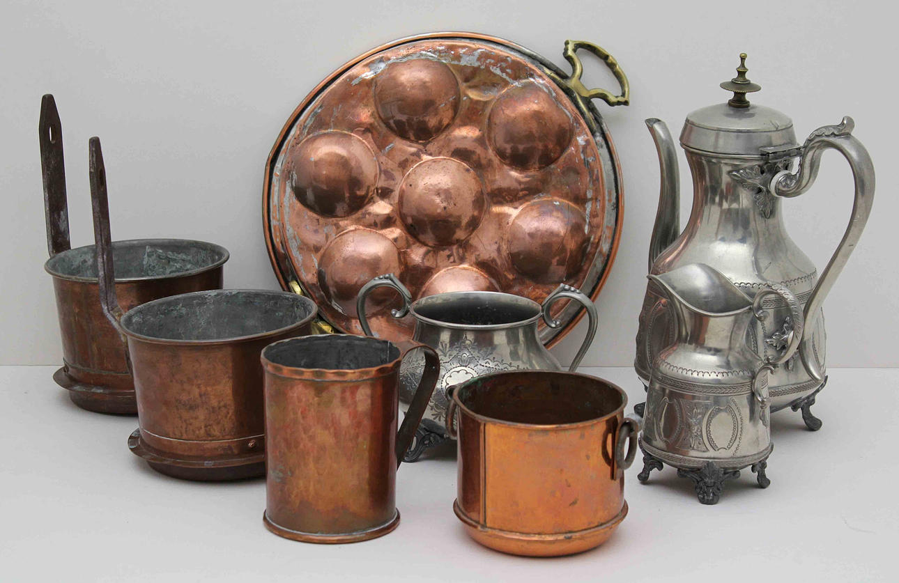 Parti koppar och tenn (8).