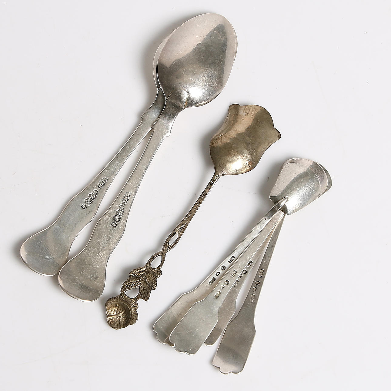 SKEDAR, 7 st, silver, 1800-talets mitt.