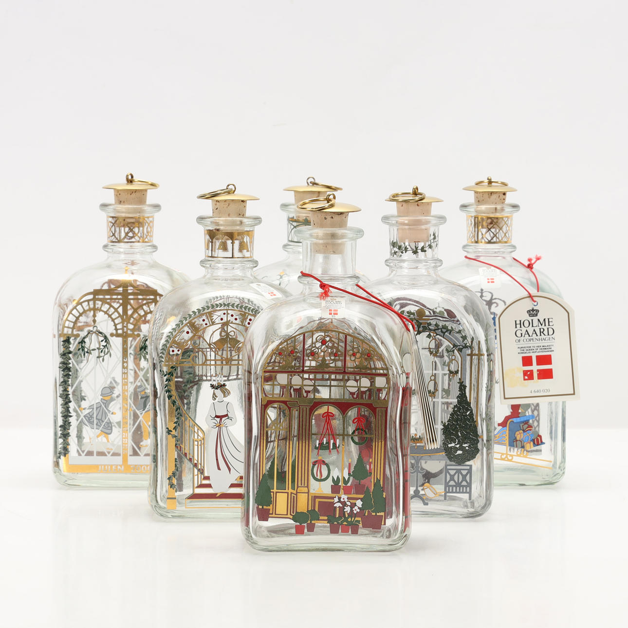 HOLMEGAARD, 6 joulukahvia, lasia.