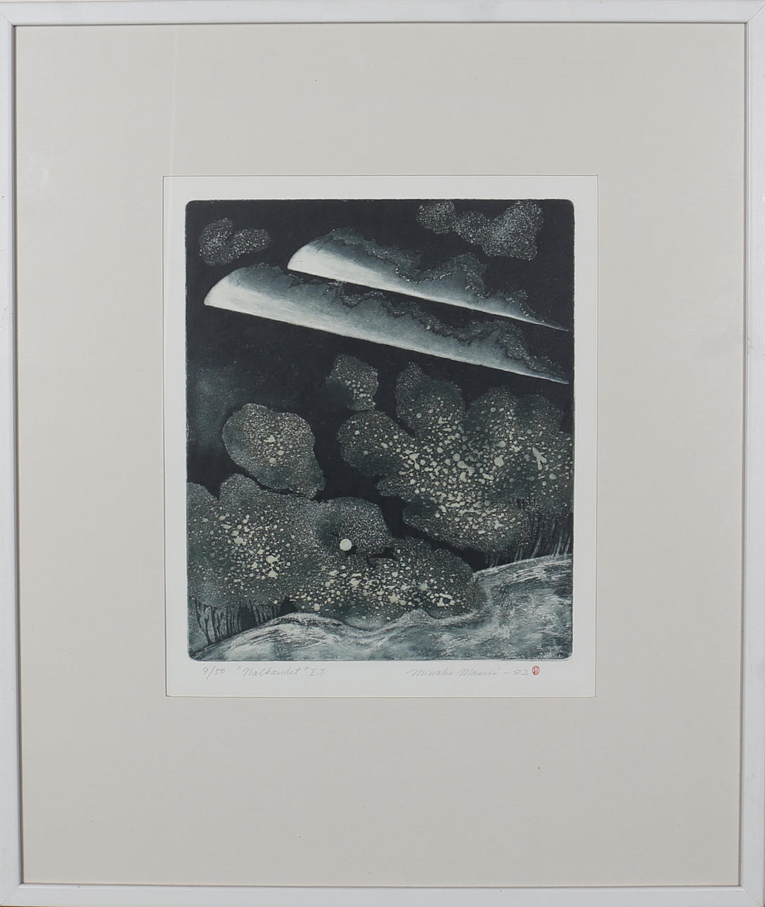 MINAKO MASUI-IVARSON. "Nalkandet II". Etsning. Signerad, daterad -82 och numrerad 9/50 ET.