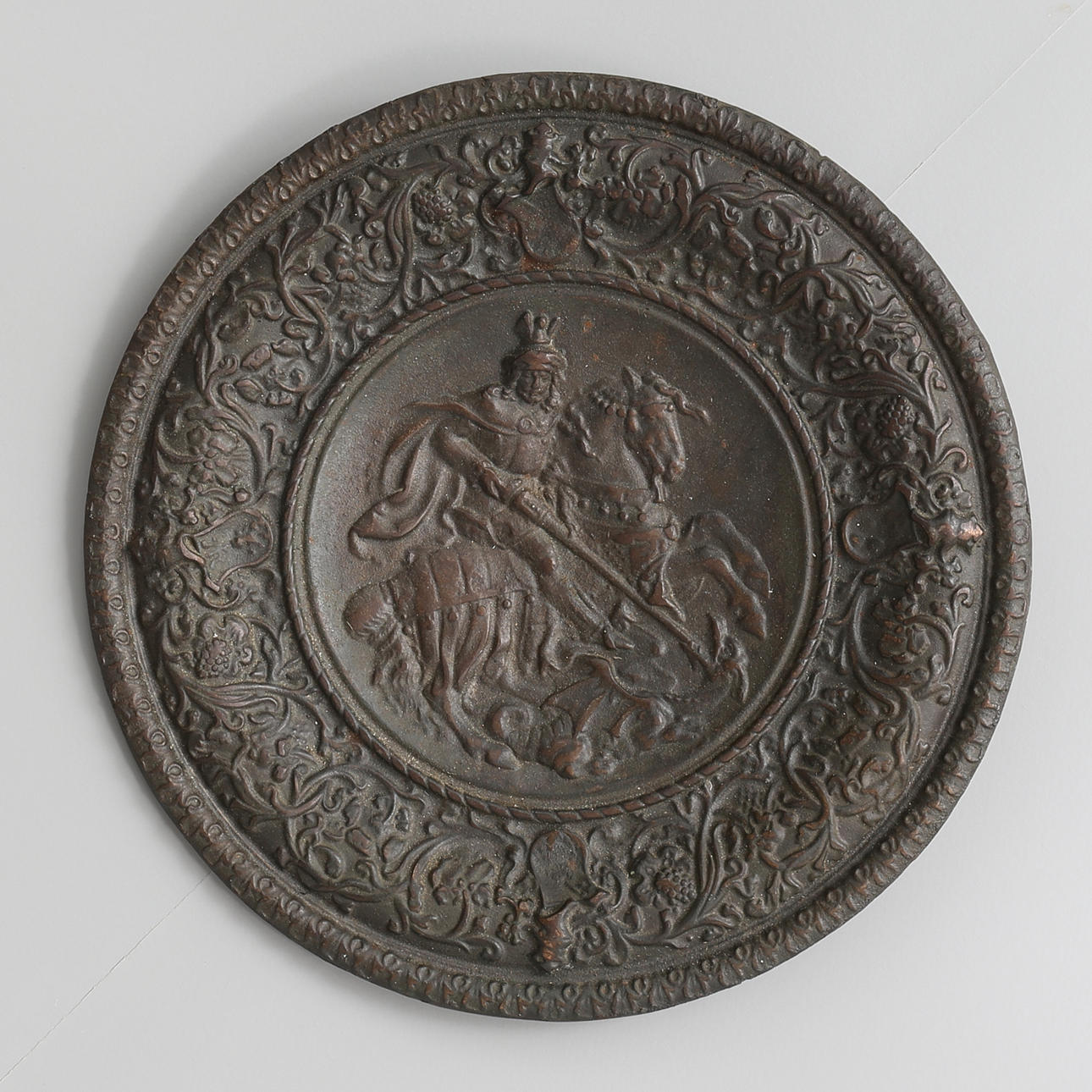 VÄGGRELIEF, gjutjärn, 18/1900-tal.