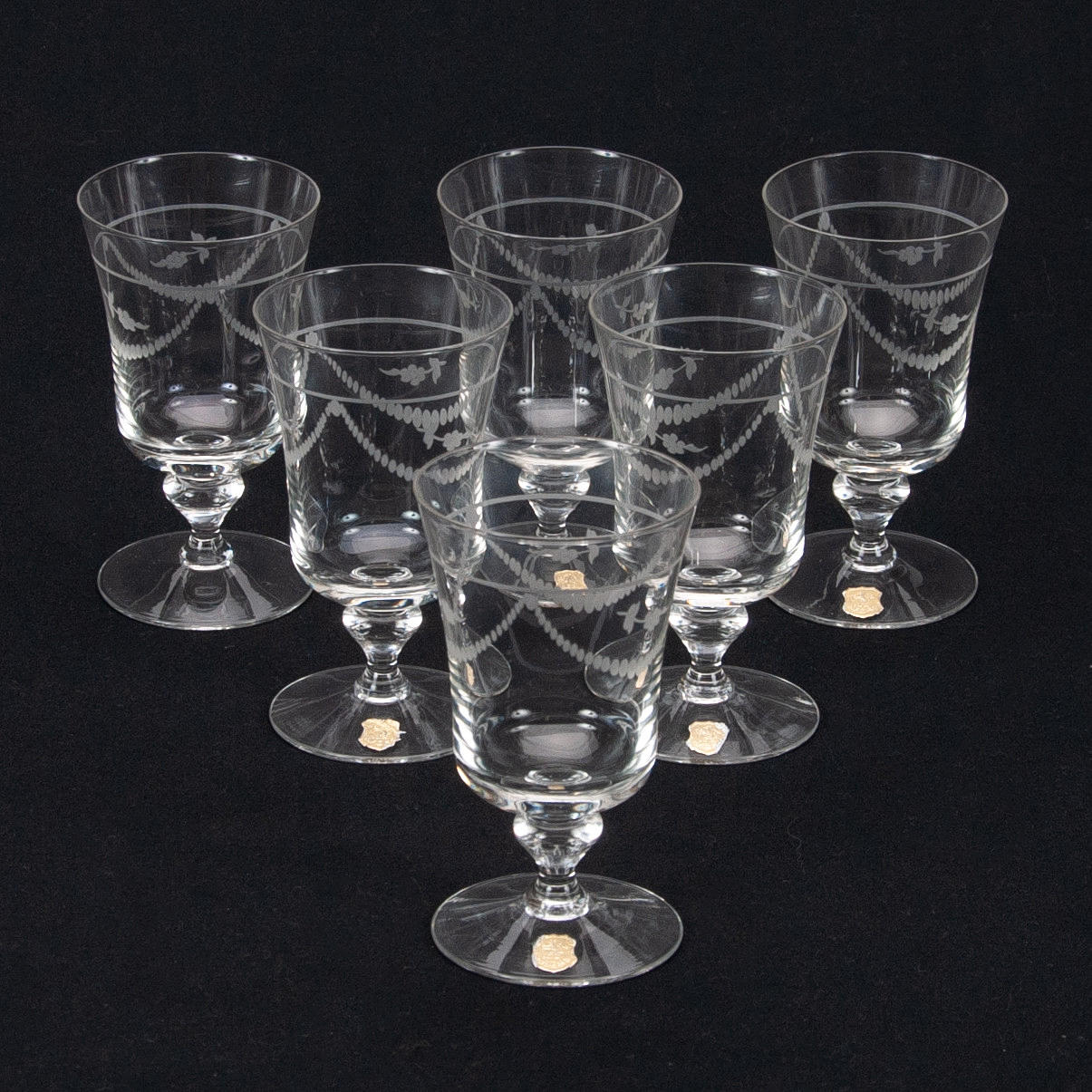 WINE GLASS. 6 pcs, crystal, Åfors.