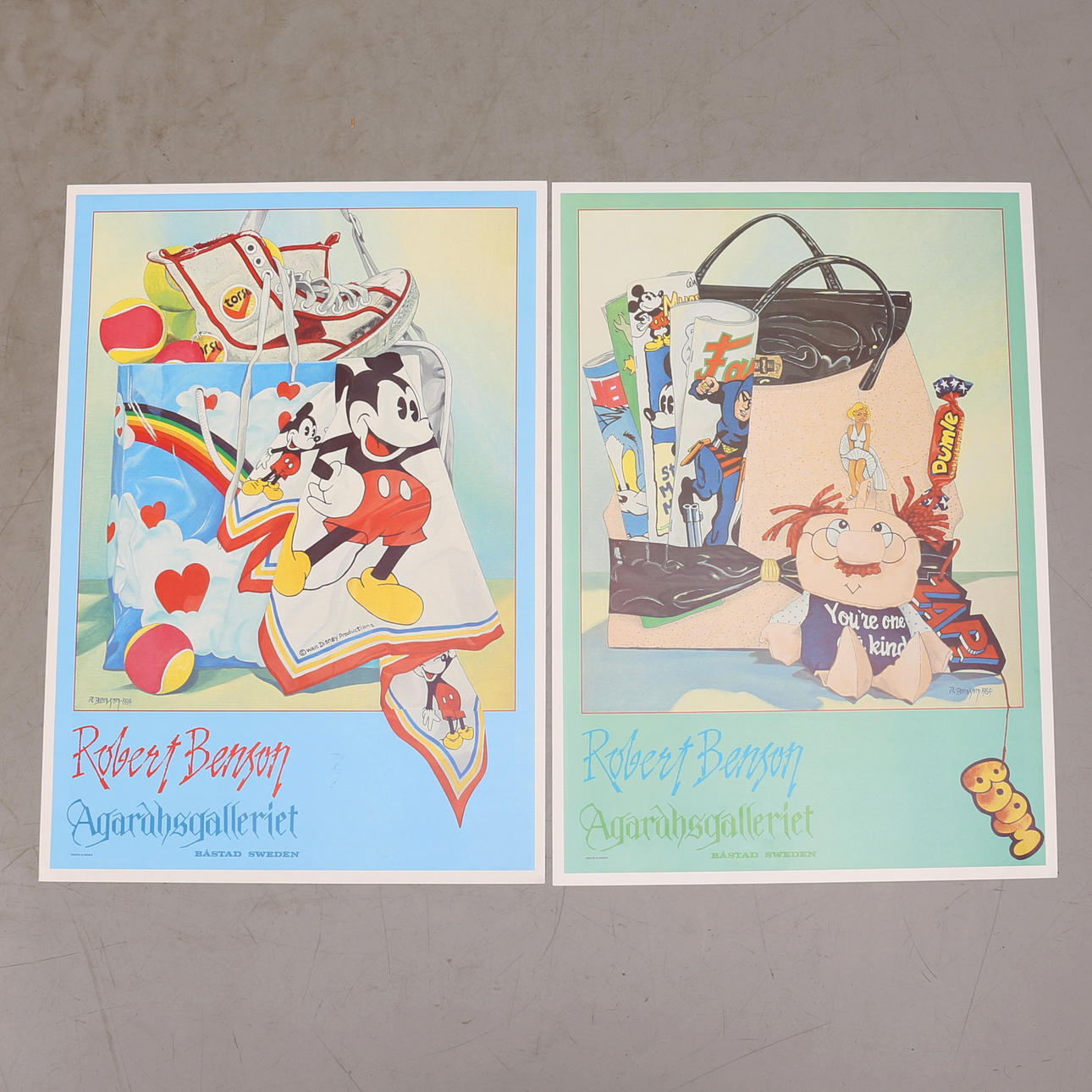 AFFISCHER, 2 st, Robert Benson.