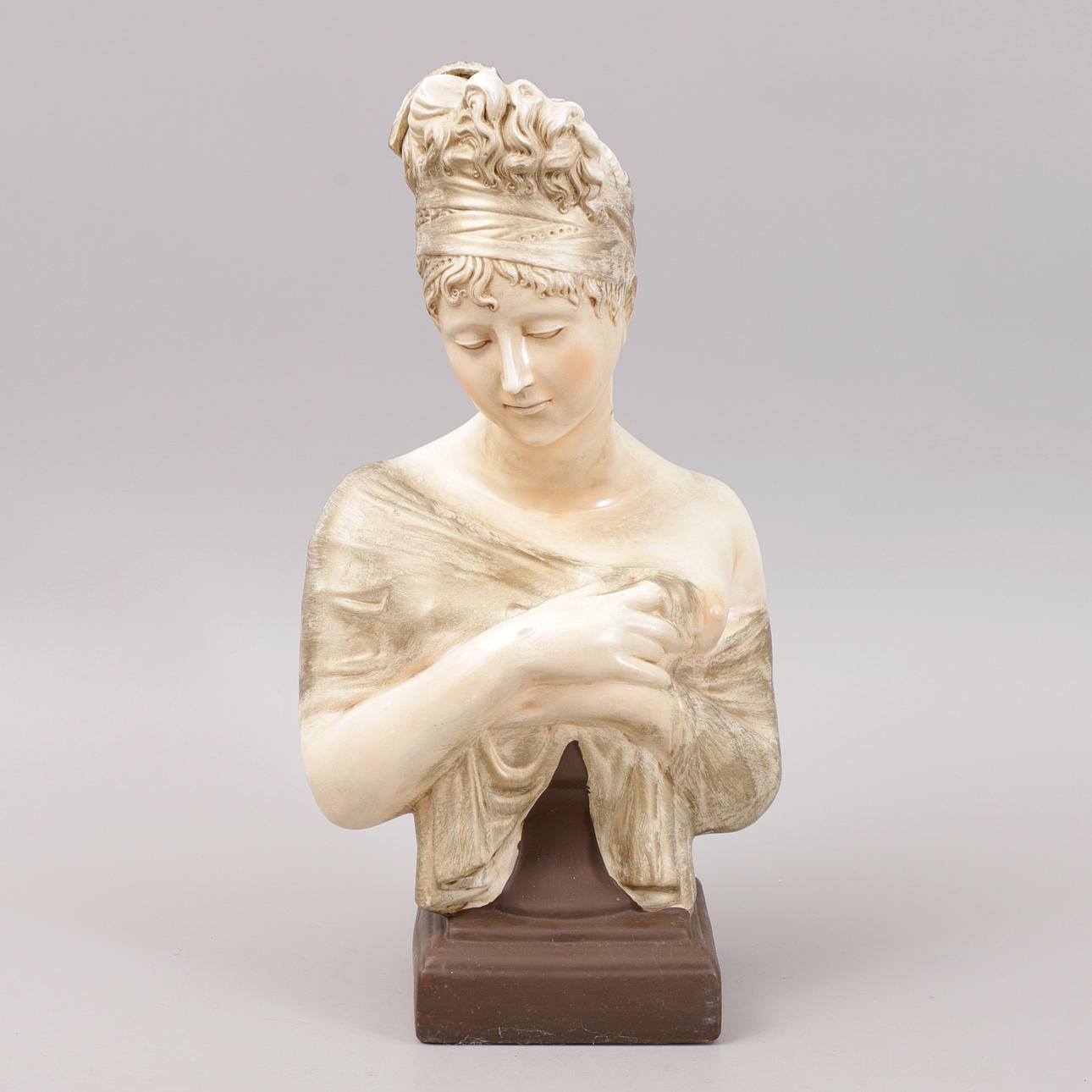 SKULPTUR, byst, gips, I B Laursen, Danmark.