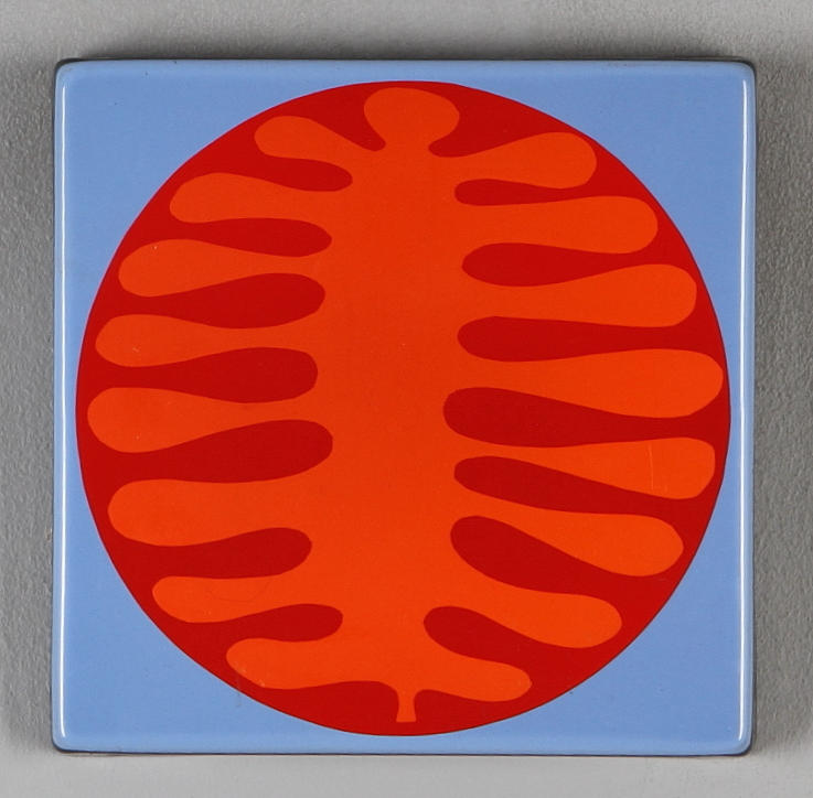 BENGT BERGLUND. Emaljgrafik, Gustavsberg, stämpelsignerad.