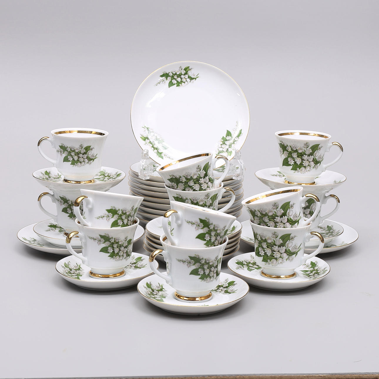 Kaffeeservice, 24-teilig, Maiglöckchen, Winterling, Bayern.
