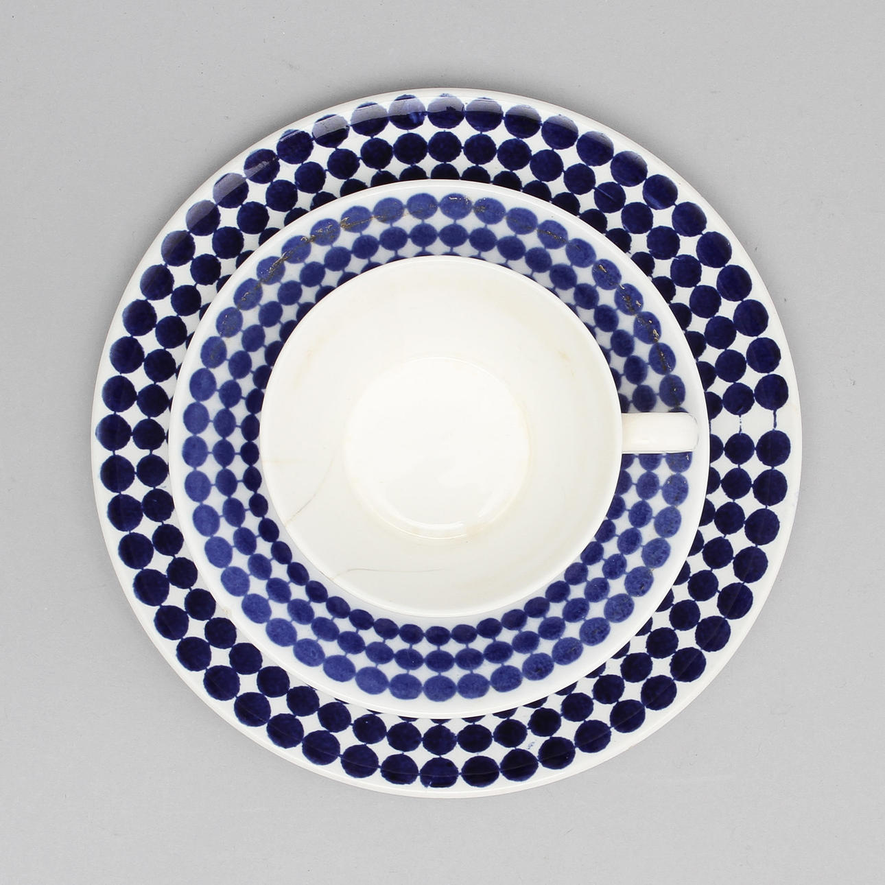 SERVIS, 17 delar, flintgods/benporslin, "Adam", Stig Lindberg för Gustavsberg.