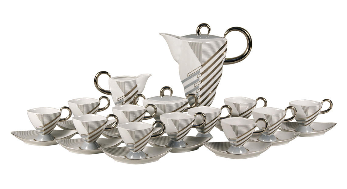 DESIGN KAFFESERVIS, 13 delar Thun porslin, Karlovy Vary.