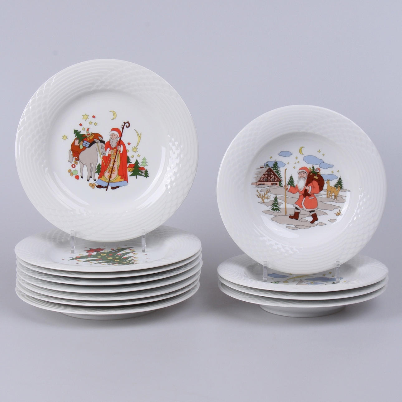 TALLRIKAR, 12 st. med julmotiv, Hutschenreuther Scala, Tyskland.