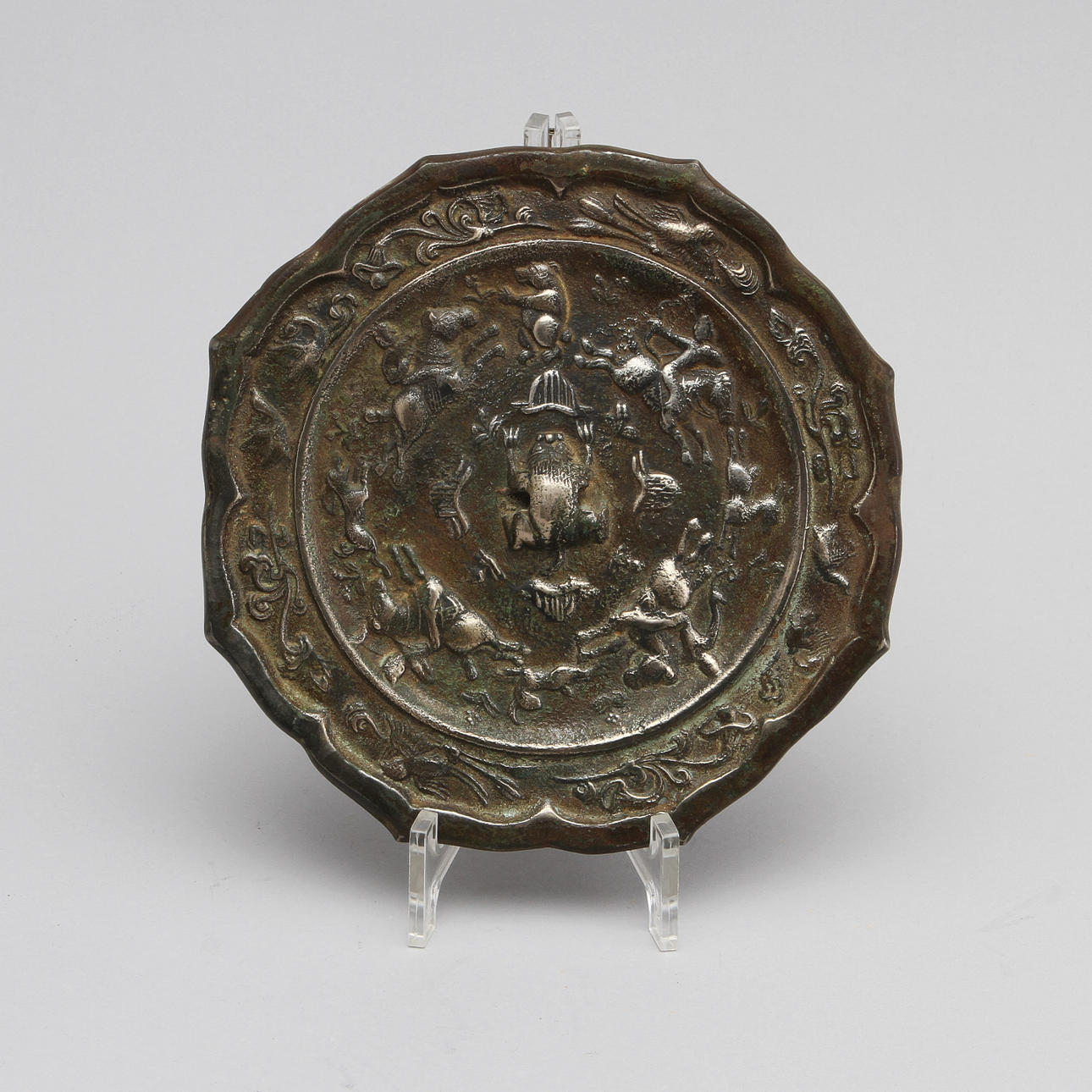 SPEGEL, brons, Han-period. Kina.