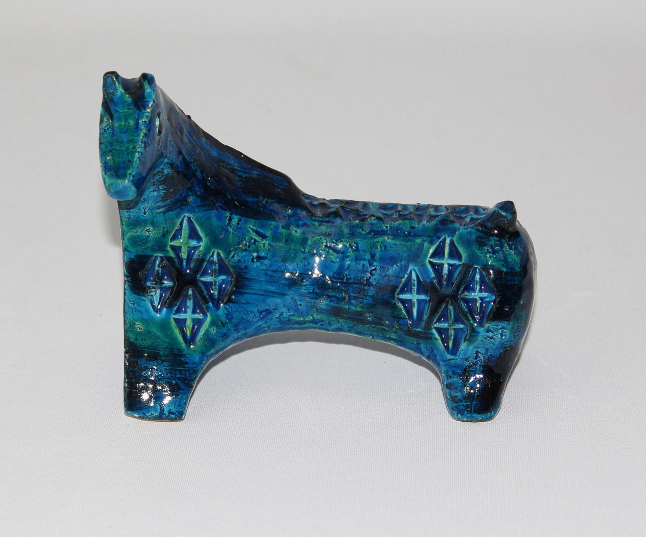 FIGURIN, keramik, Aldo Londi, Bitossi Rimini blue.