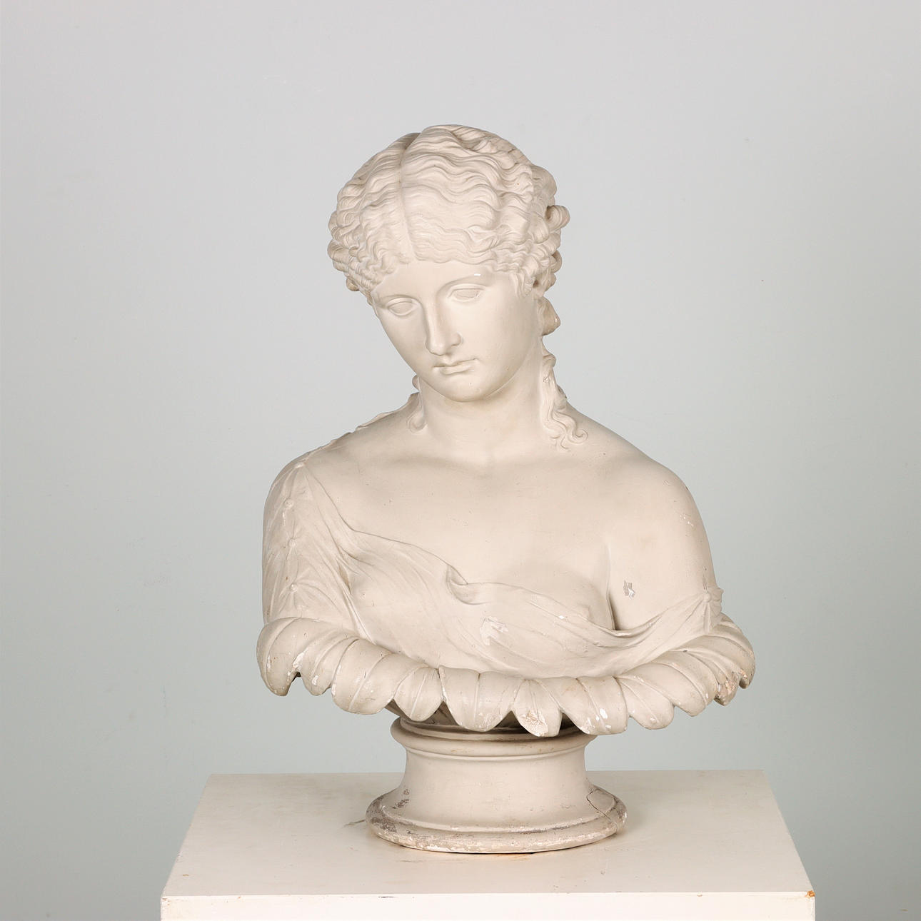 BÜSTE, Gips, Ende 19. Jahrhundert.