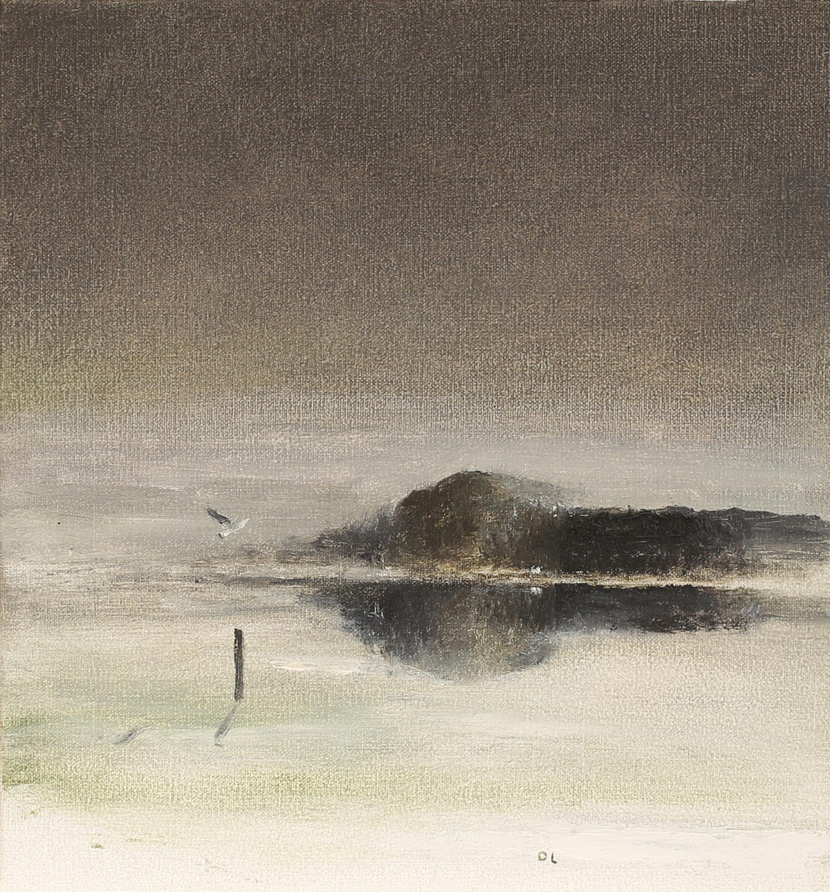 OLLE LINDGREN. Oil on canvas, "mirror", monogram signed OL.