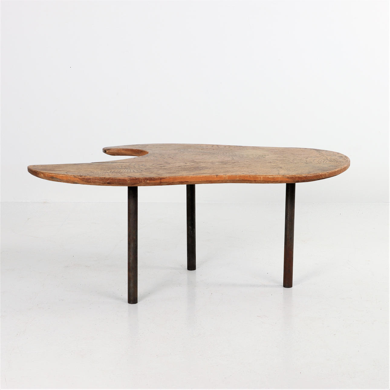 COFFEE TABLE, slab organic shape, oak.