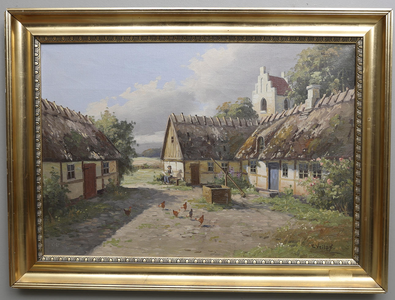 CARL VEILSÖ. Olja på duk, signerad.