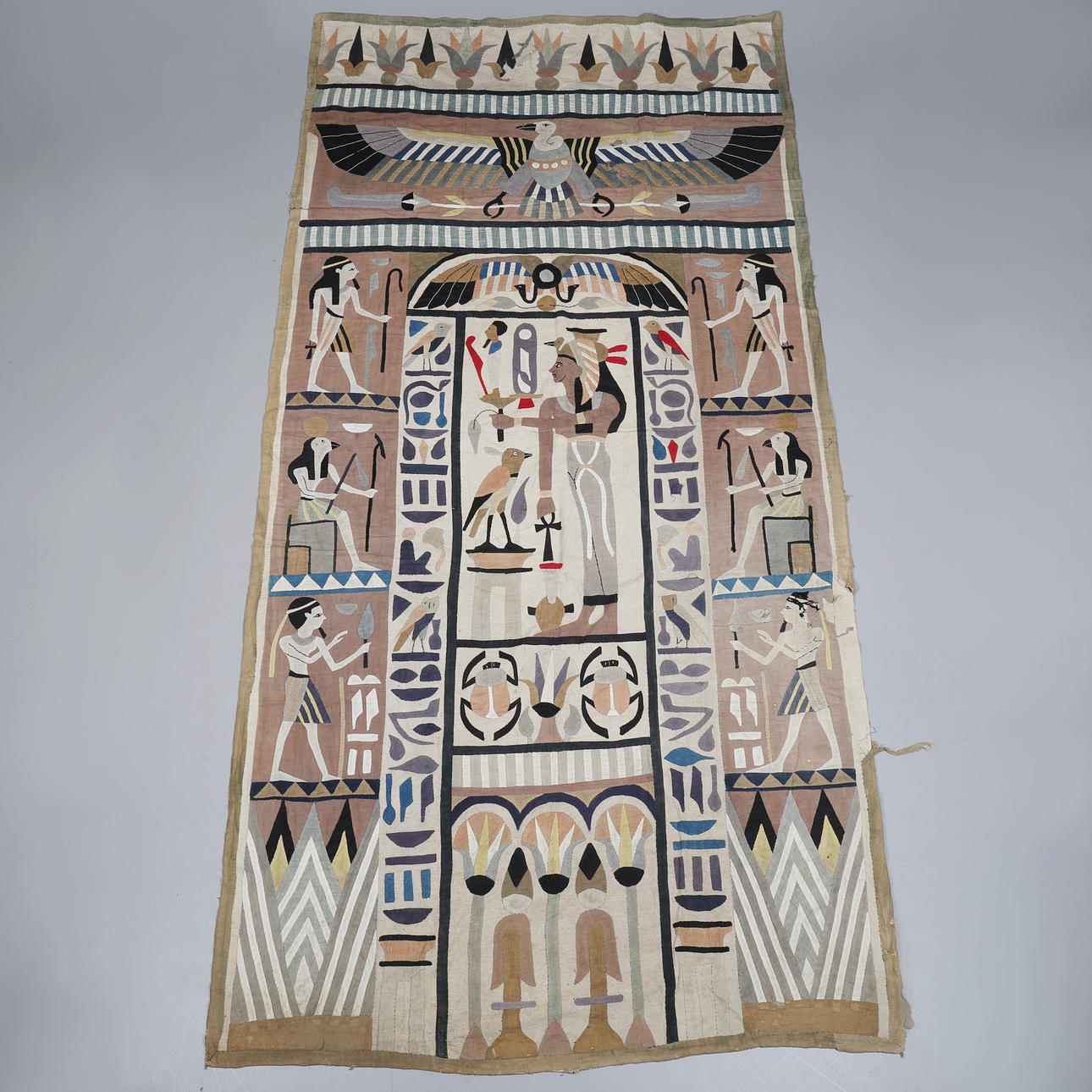 AN ANCIENT EGYPTIAN REVIVAL WALL HANGING.