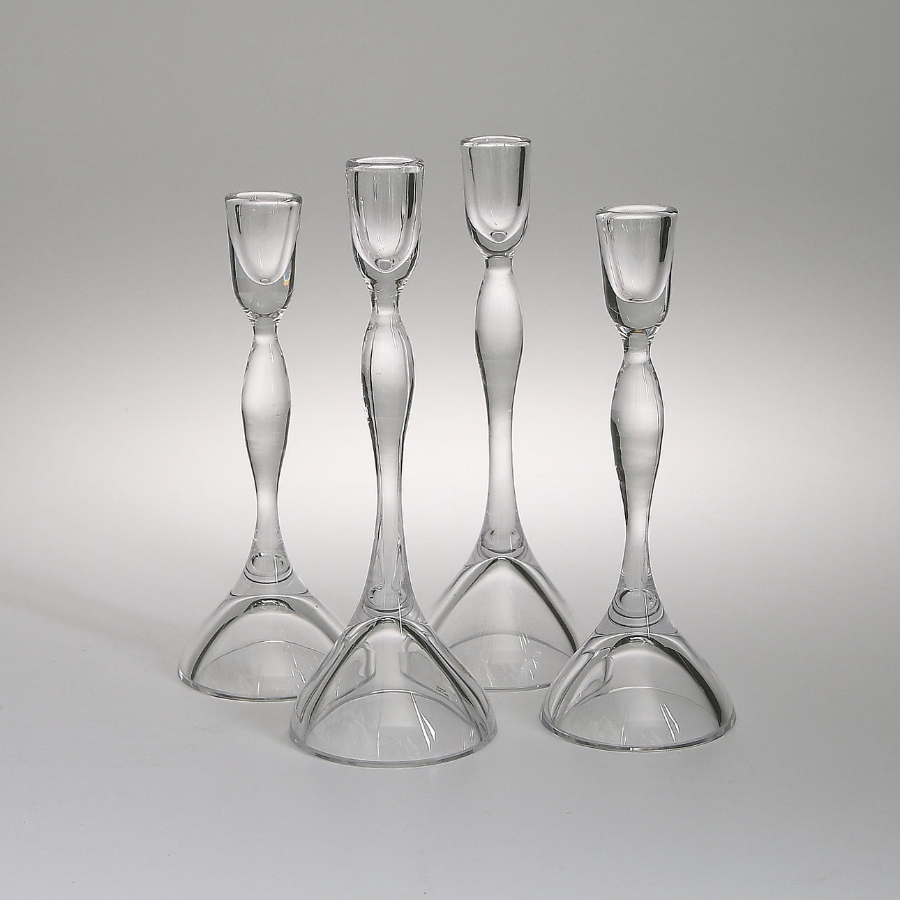 LJUSSTAKAR, 4 st, glas, Vicke Lindstrand, Kosta.