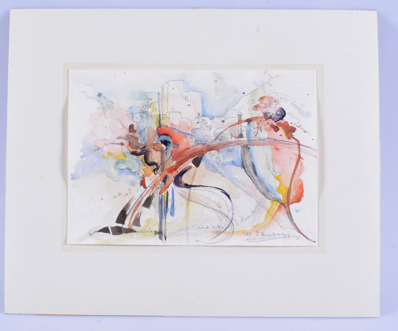 ELMO AMBROSI. Aquarell.