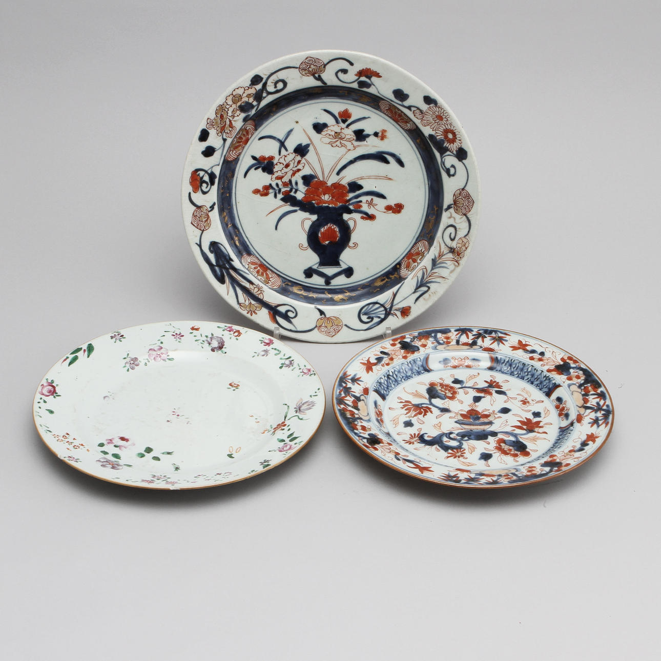 FAT, 3 st, porslin, Kina samt Japan, 1700-tal.