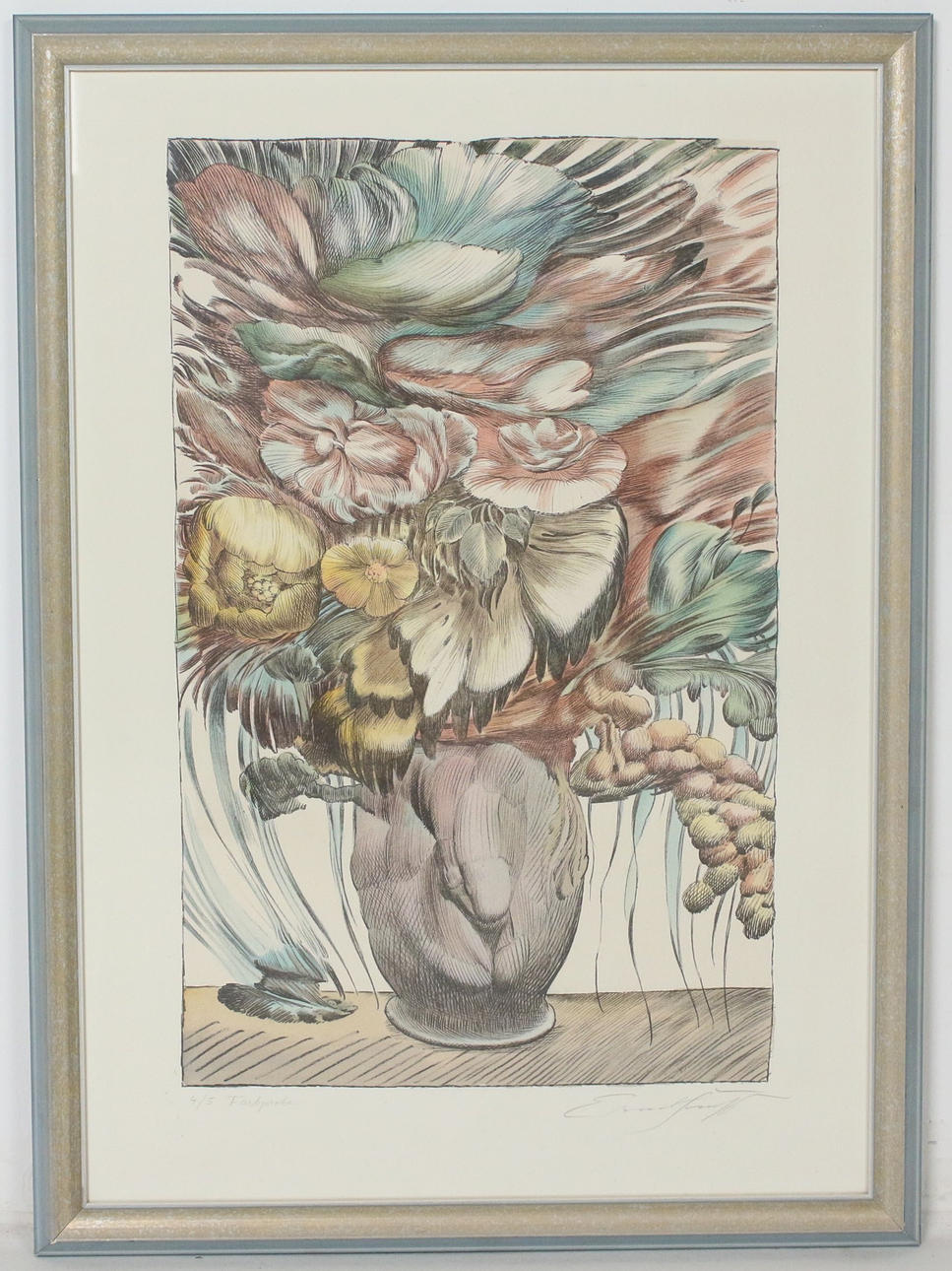 ERNST FUCHS (BK). 'Life', color sample 4/5, color etching.