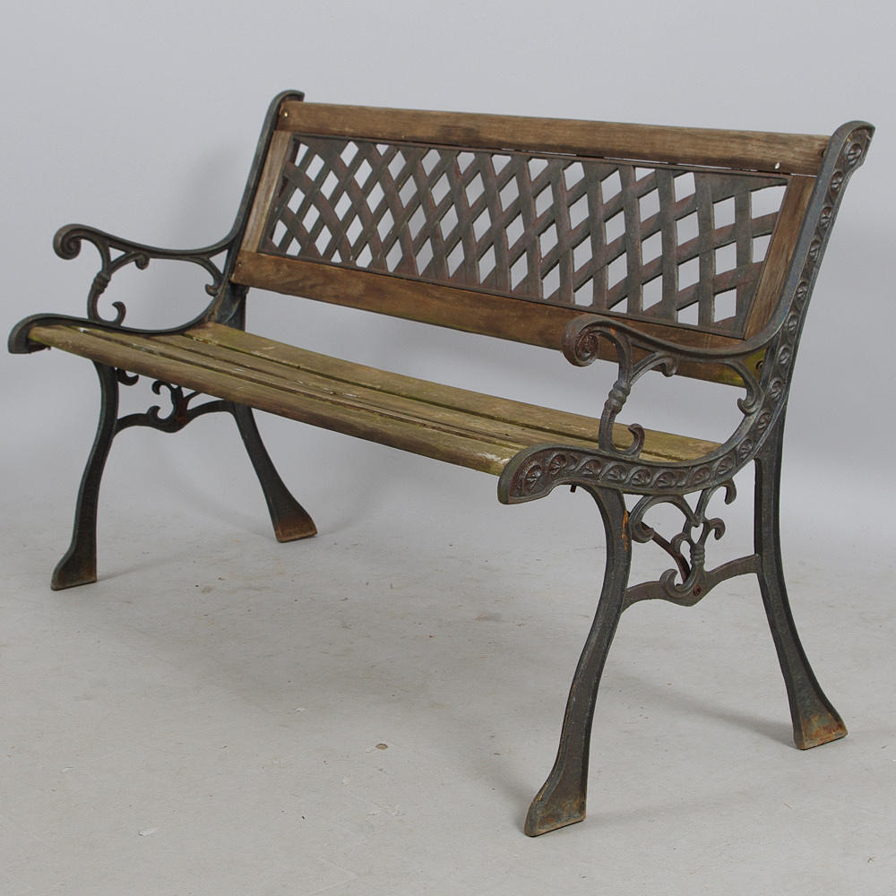 TRÄDGÅRDSSOFFA, metall/trä.