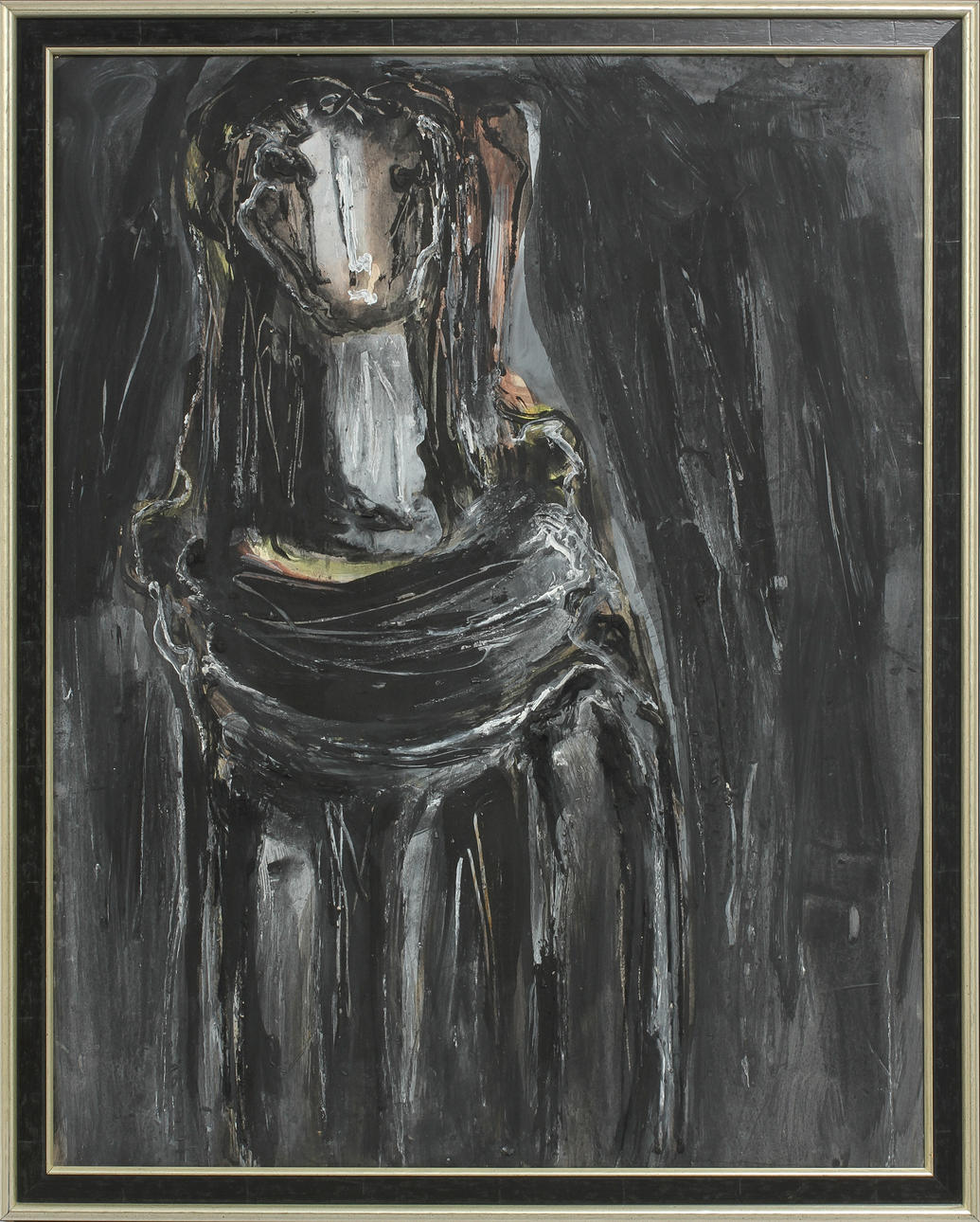 WIKING SVENSSON. Kvinnofigur, gouache, sign.