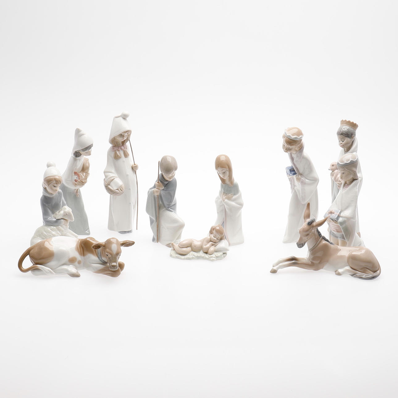 JULEKRIBE, 11 dele, porcelæn, Lladro.