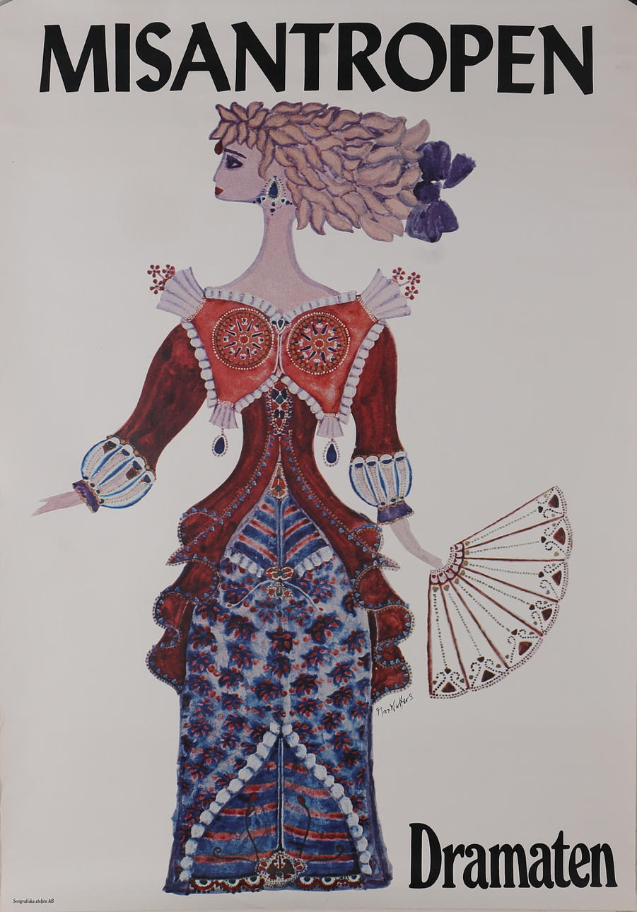 MAX WALTER SVANBERG. Misantropen, Dramaten. Affisch. Signerad Max Walter S.