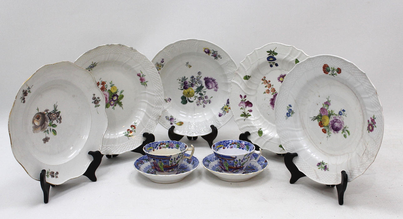 PARTI, 9 delar, porslin, 1700/1800-tal.