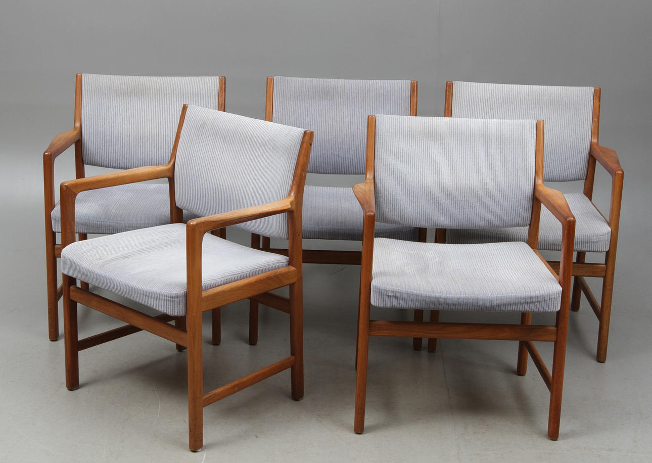 KARMSTOLAR 5 st, design Karl-Erik Ekselius.