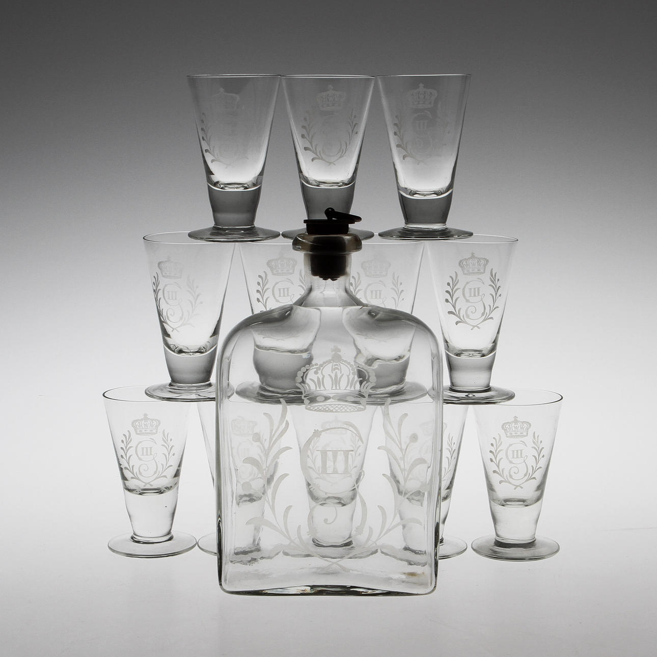 SNAPSGLAS och KARAFF, 1900-tal.
