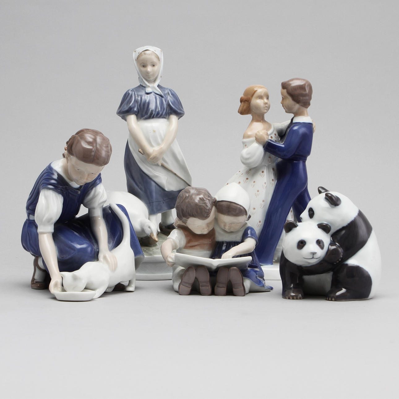 FIGURINER, 5 st, porslin, Danmark.