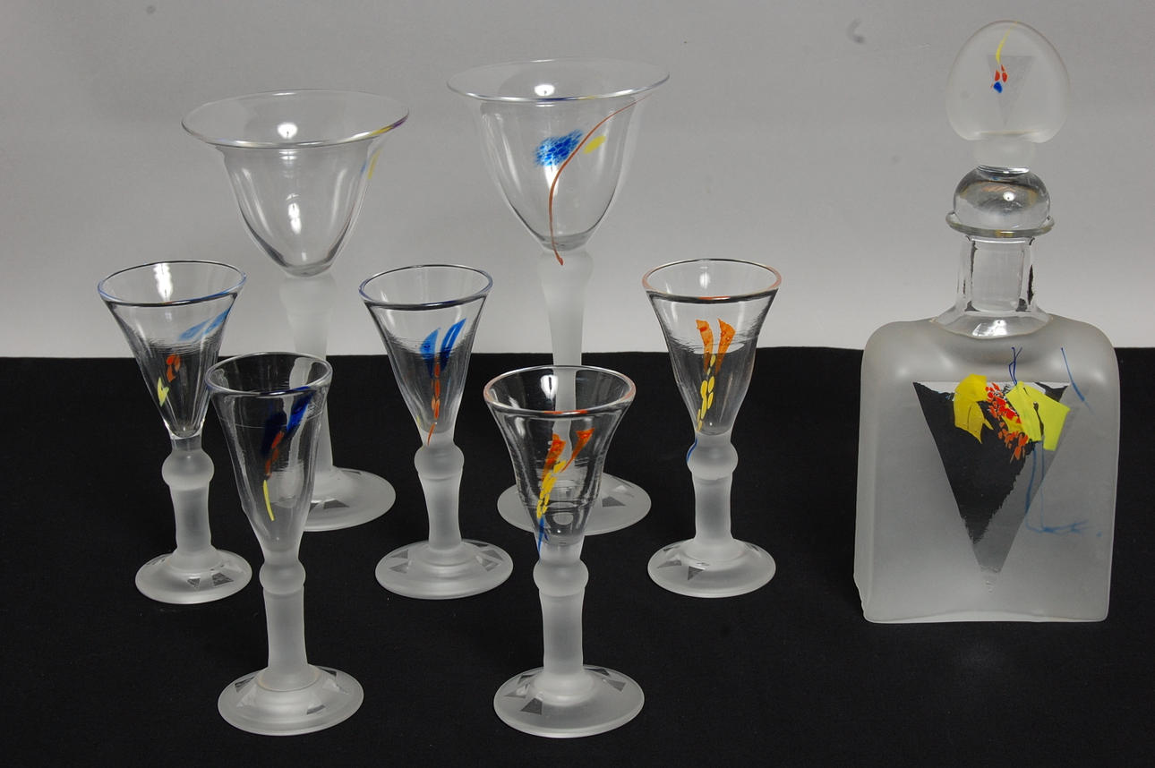 GLAS, 8 delar Själa Glasbruk, 1900-tal.