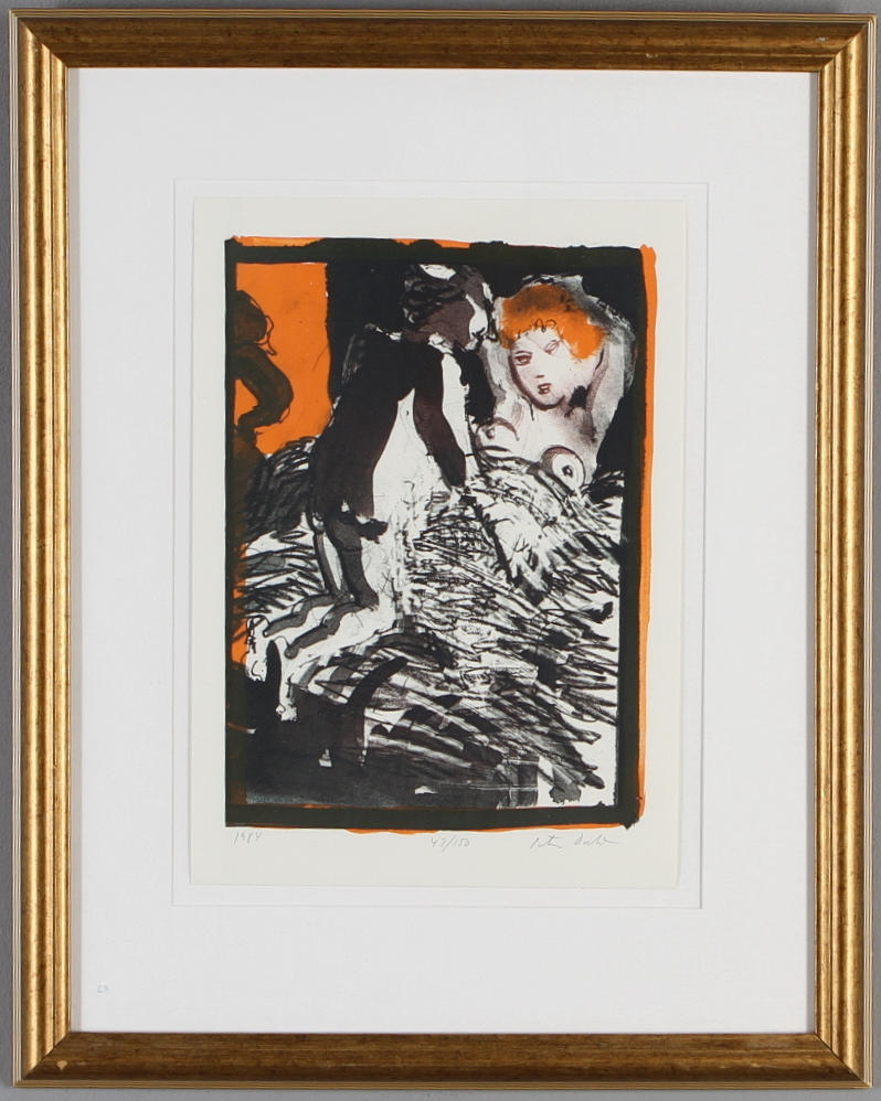 PETER DAHL. Figurscen, fäglitografi, signerad och numrerad 43/150.