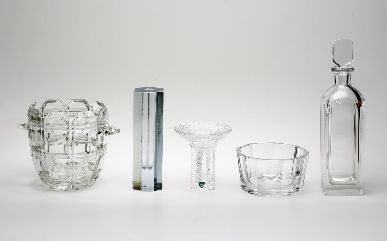 PARTI, glasföremål, 5 st.