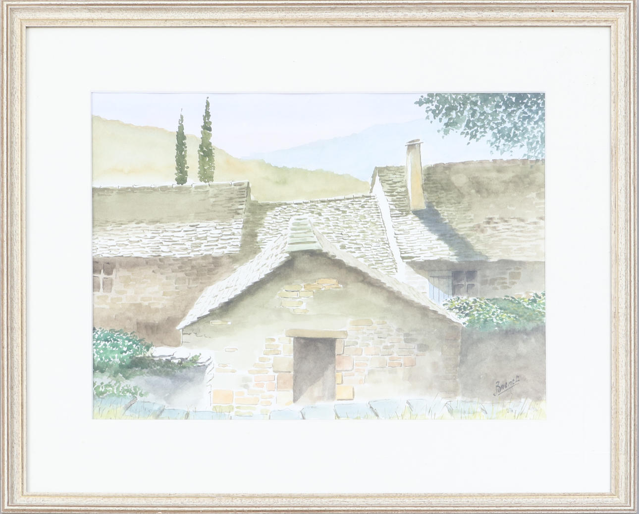 OIDENTIFIERAD KONSTNÄR. akvarell, signerad.