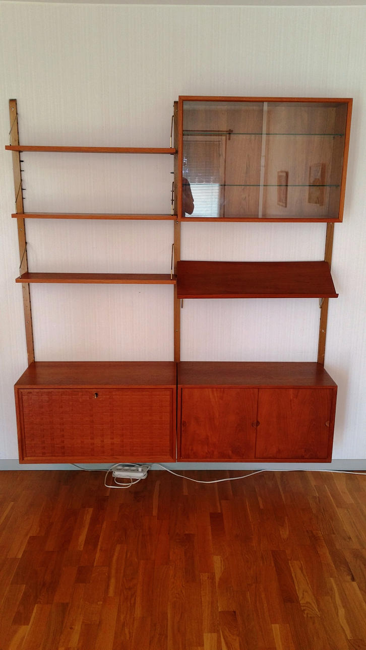 HYLLSYSTEM, 10 delar, "Royal system", Paul Cadovius, Danmark, 1950-tal.