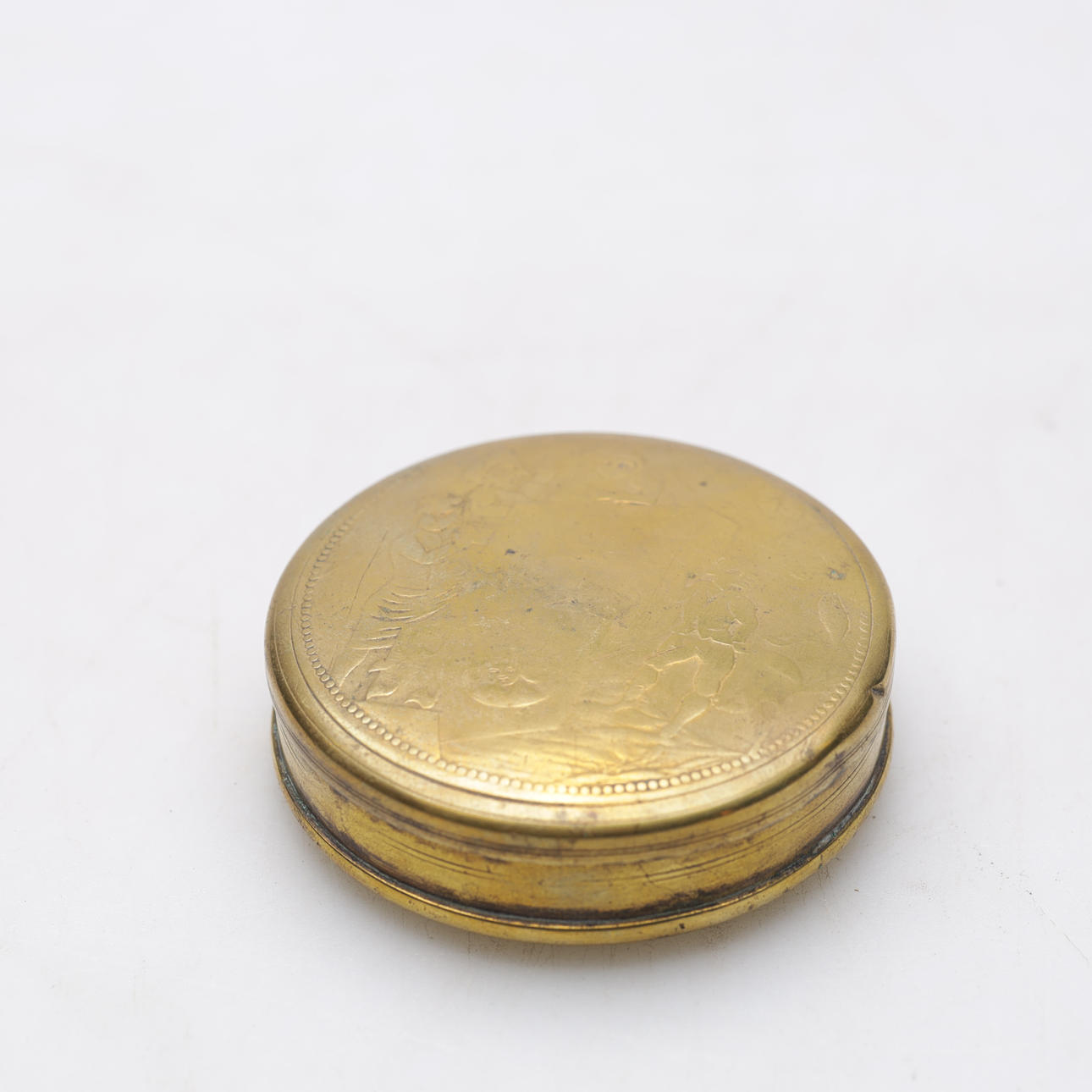 SNUSDOSA, mässing, 1700-/1800-tal.