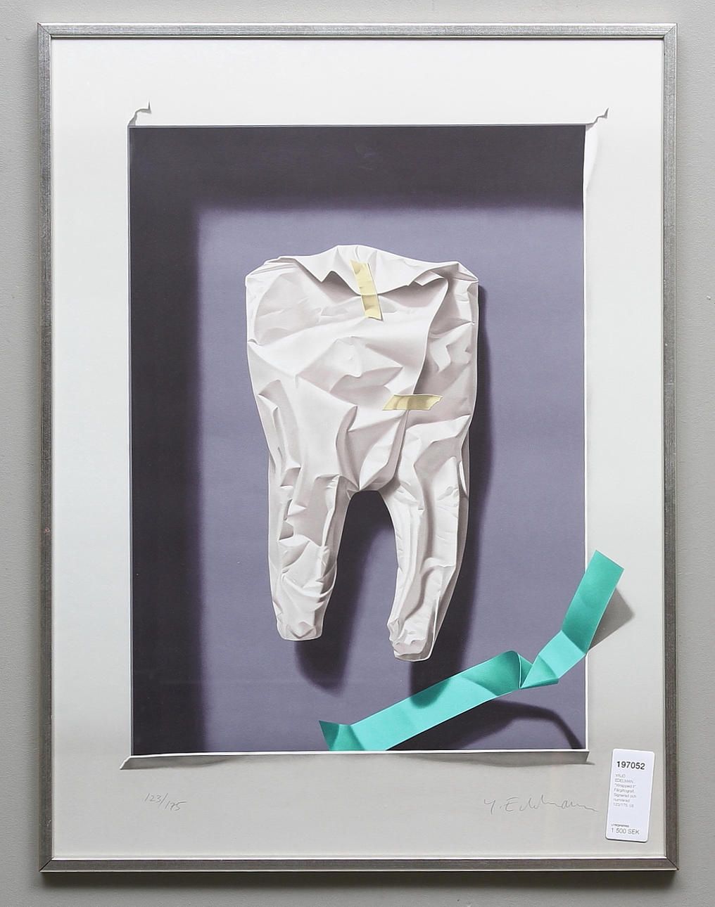 YRJÖ EDELMAN. "Wrapped II". Färglitografi. Signerad och numrerad 123/175.