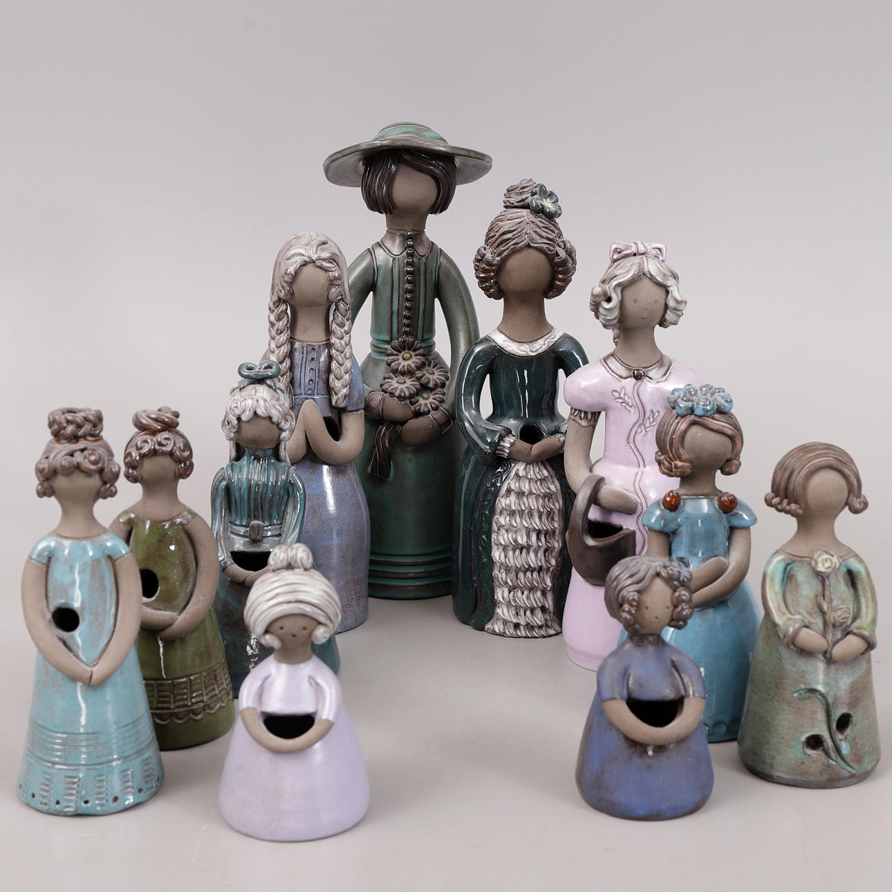 FIGURINER, 11 st, keramik, Elbogen.