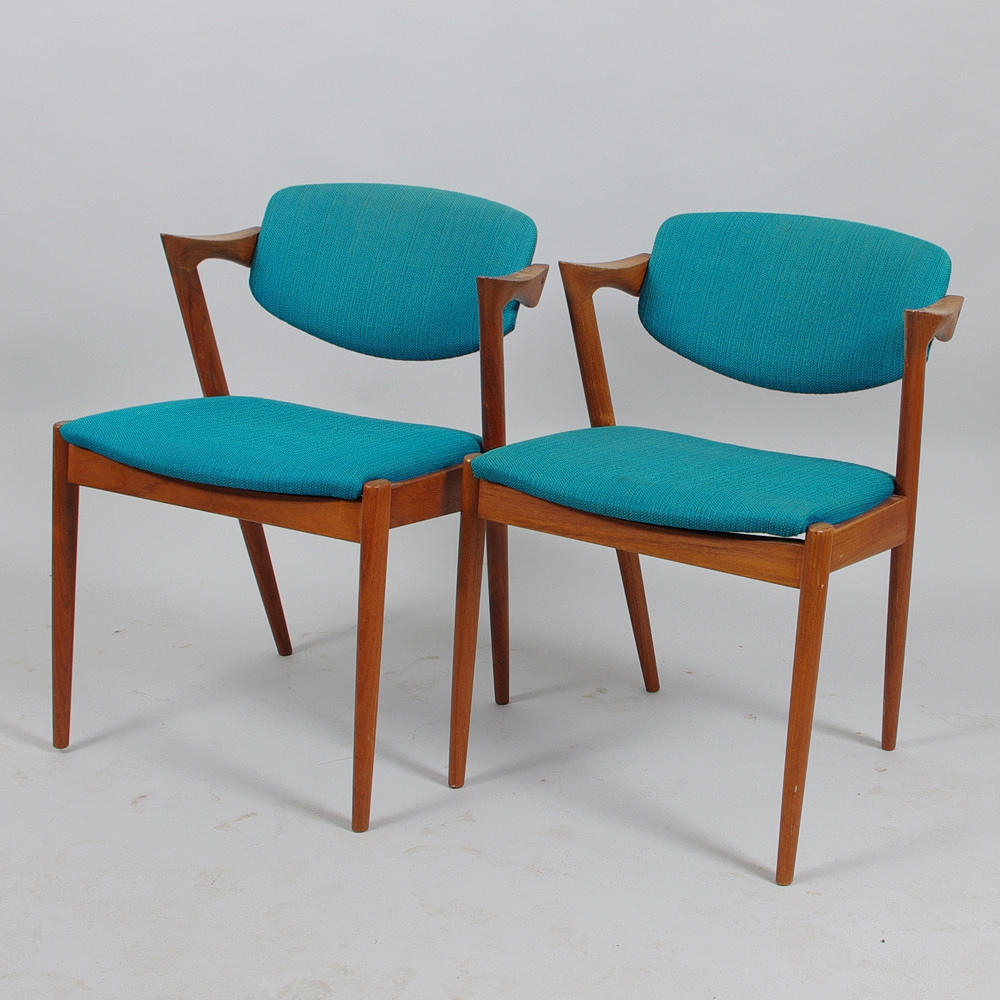 STOLAR, 1 par, teak, "Modell 42", Kai Kristiansen, Skovmand & Andersen.